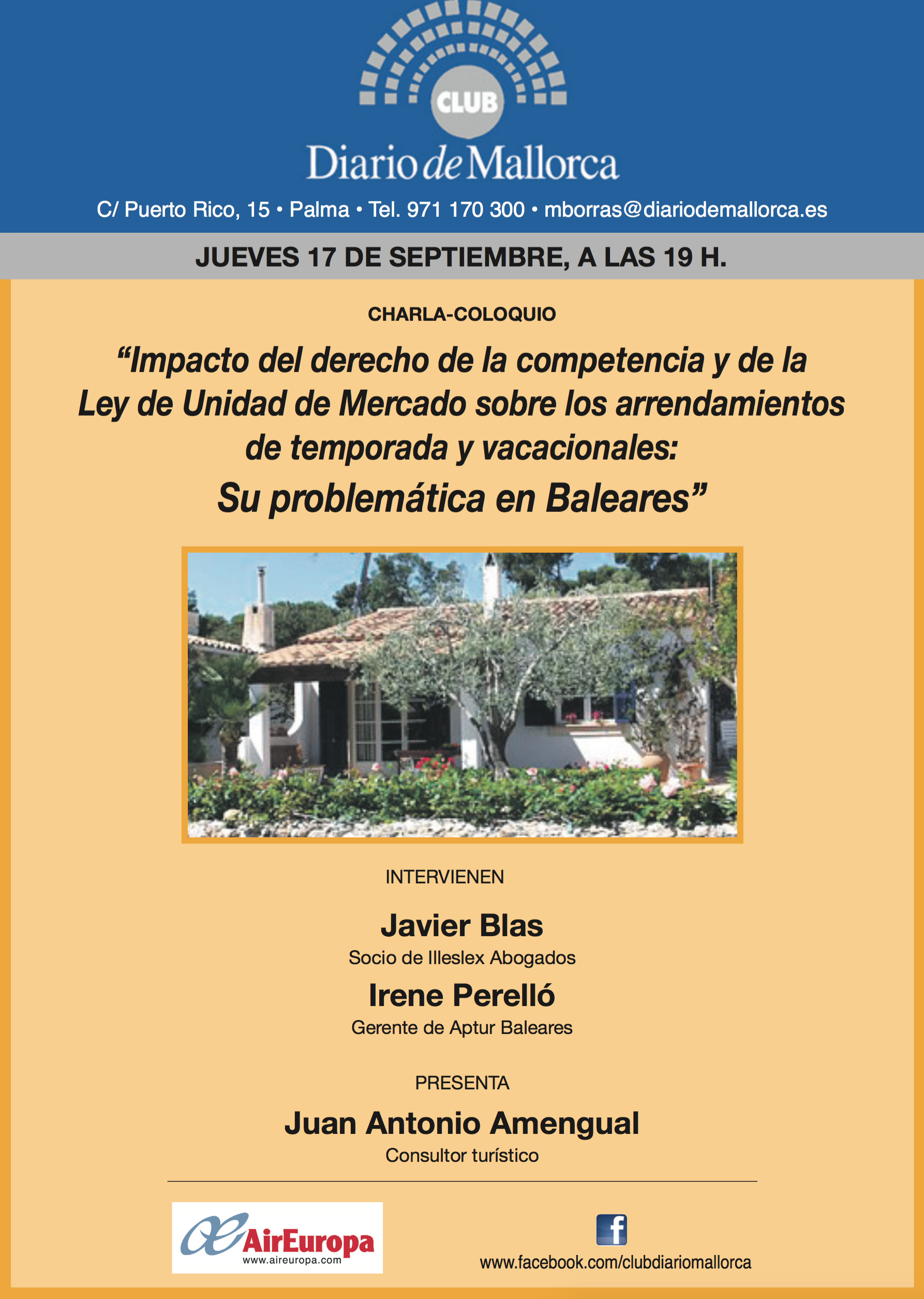 Charla – Coloquio acerca del Alquiler Vacacional en Baleares